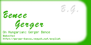 bence gerger business card